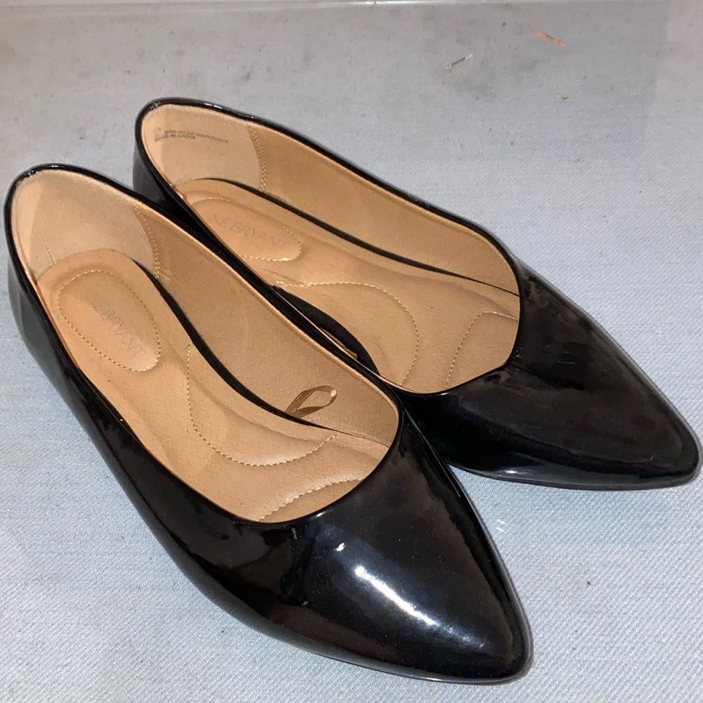 Lane Bryant black patent flats